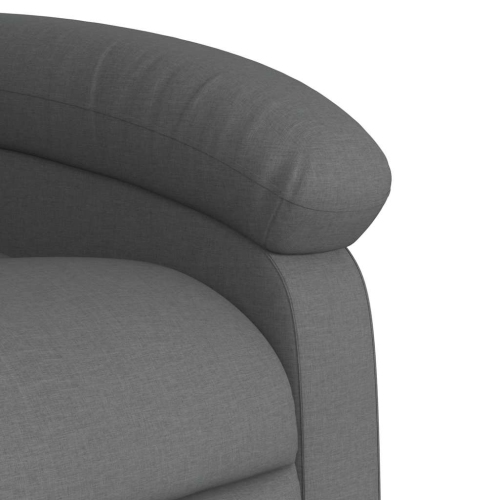 Fauteuil inclinable en tissu gris foncé VidaXL