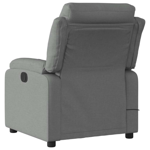 Fauteuil de massage inclinable électrique en tissu gris foncé vidaXL