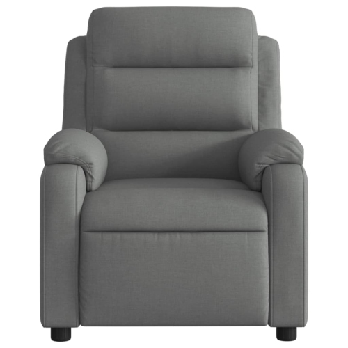 Fauteuil de massage inclinable électrique en tissu gris foncé vidaXL