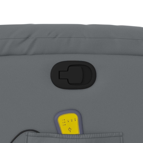 Fauteuil de massage inclinable en similicuir gris de vidaXL