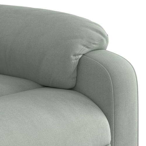 Fauteuil de massage inclinable en velours gris pâle de vidaXL
