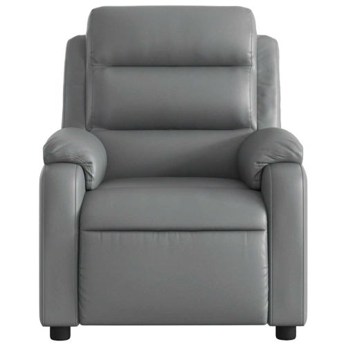 Fauteuil de massage inclinable électrique en similicuir gris vidaXL