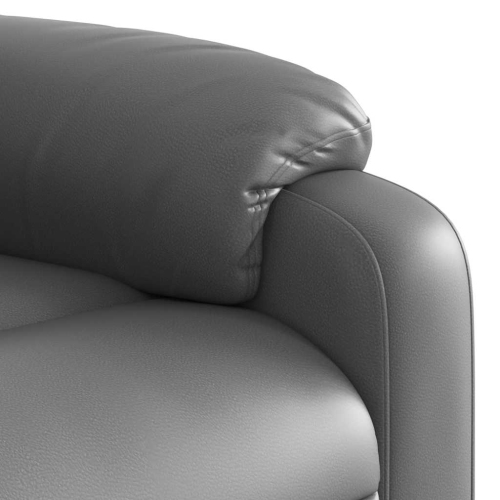 Fauteuil de massage inclinable électrique en similicuir gris vidaXL
