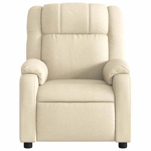 Fauteuil de massage inclinable en tissu crème de vidaXL