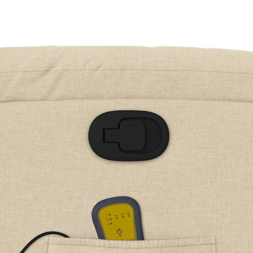Fauteuil de massage inclinable en tissu crème de vidaXL