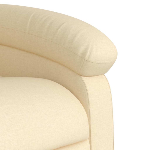 Fauteuil de massage inclinable électrique en tissu crème de vidaXL