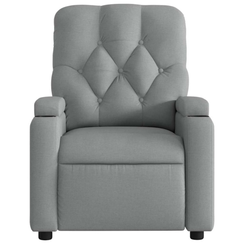 Fauteuil de massage inclinable électrique en tissu gris pâle de vidaXL