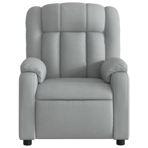 Fauteuil de massage inclinable en tissu gris pâle de vidaXL
