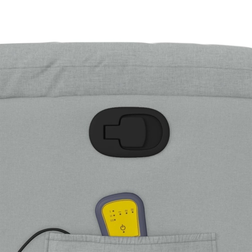 Fauteuil de massage inclinable en tissu gris pâle de vidaXL