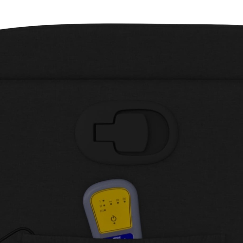 Fauteuil de massage inclinable en tissu noir vidaXL