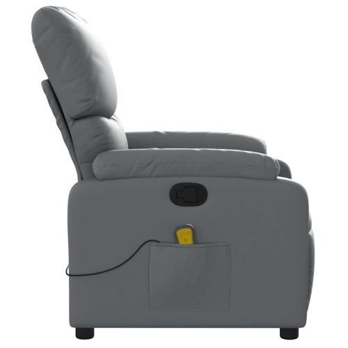 Fauteuil de massage inclinable en similicuir gris de vidaXL