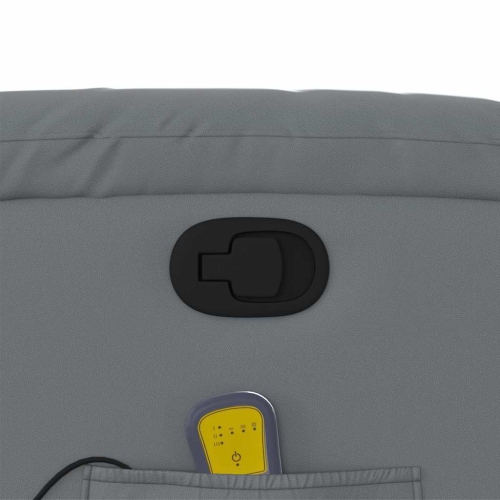 Fauteuil de massage inclinable en similicuir gris de vidaXL