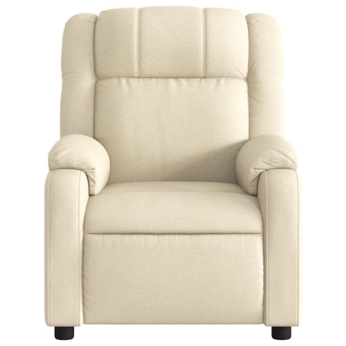 vidaXL Electric Massage Recliner Chair Cream Fabric