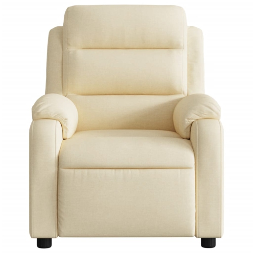 Fauteuil de massage inclinable en tissu crème de vidaXL