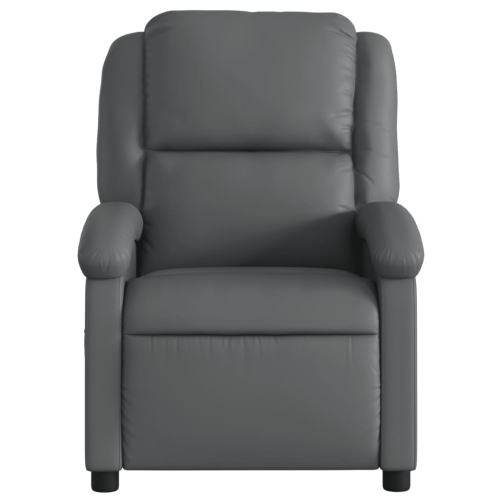 Fauteuil inclinable en similicuir gris vidaXL