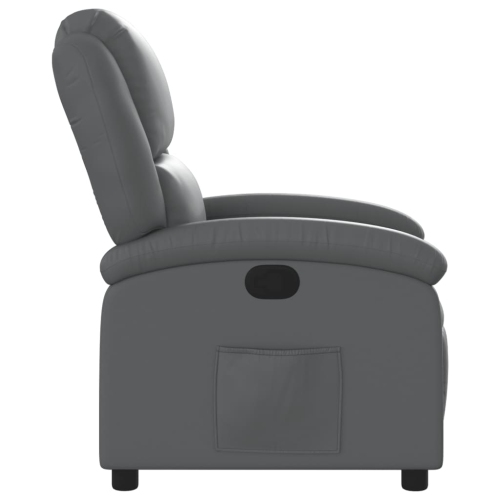 Fauteuil inclinable en similicuir gris vidaXL