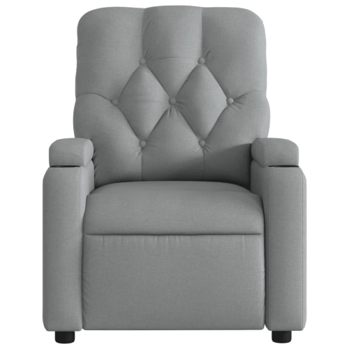 Fauteuil de massage inclinable en tissu gris pâle de vidaXL