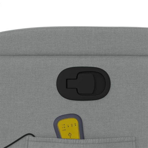 Fauteuil de massage inclinable en tissu gris pâle de vidaXL