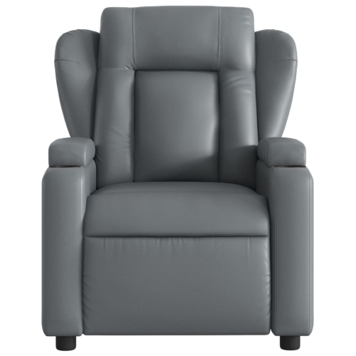 Fauteuil de massage inclinable en similicuir gris de vidaXL