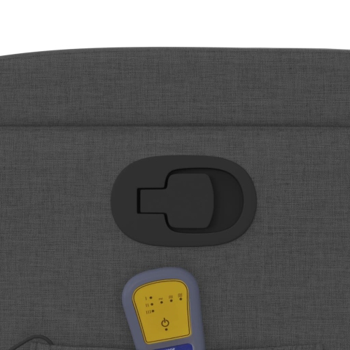 Fauteuil de massage inclinable en tissu gris foncé vidaXL