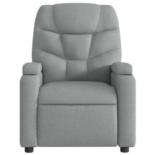 Fauteuil de massage inclinable en tissu gris pâle de vidaXL