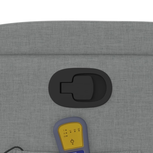 Fauteuil de massage inclinable en tissu gris pâle de vidaXL