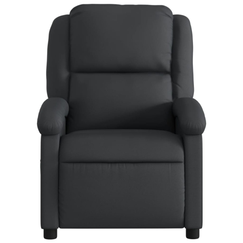 Fauteuil de massage inclinable en cuir véritable noir vidaXL