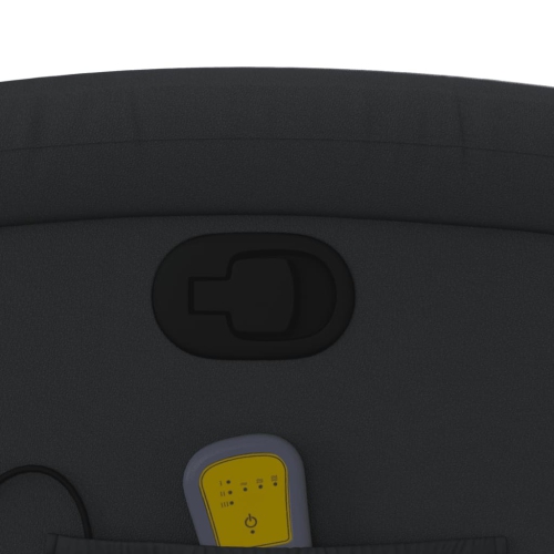 Fauteuil de massage inclinable en cuir véritable noir vidaXL