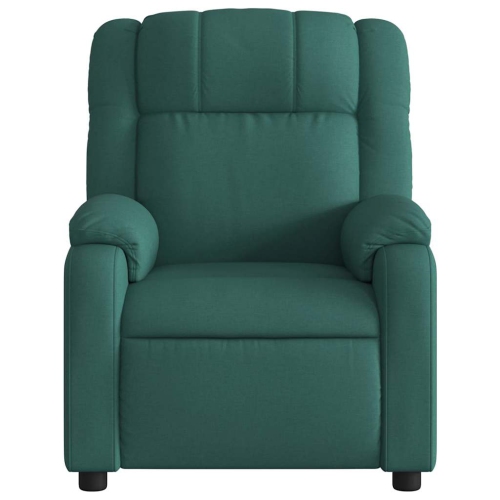 Fauteuil de massage inclinable en tissu vert foncé vidaXL