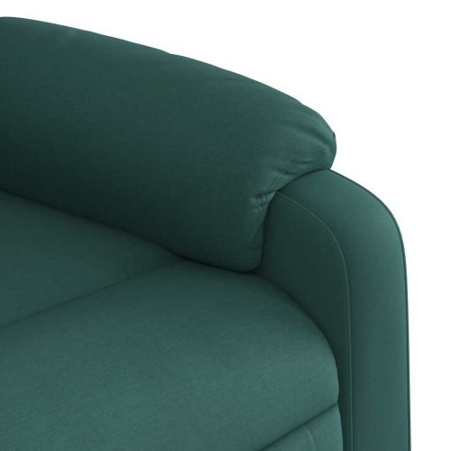 Fauteuil de massage inclinable en tissu vert foncé vidaXL