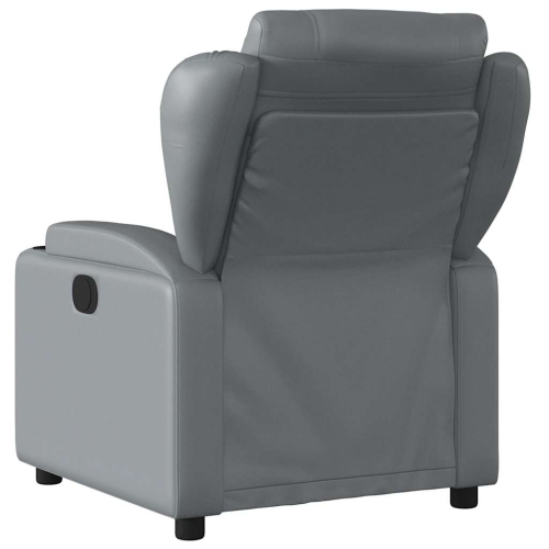 Fauteuil de massage inclinable électrique en similicuir gris vidaXL