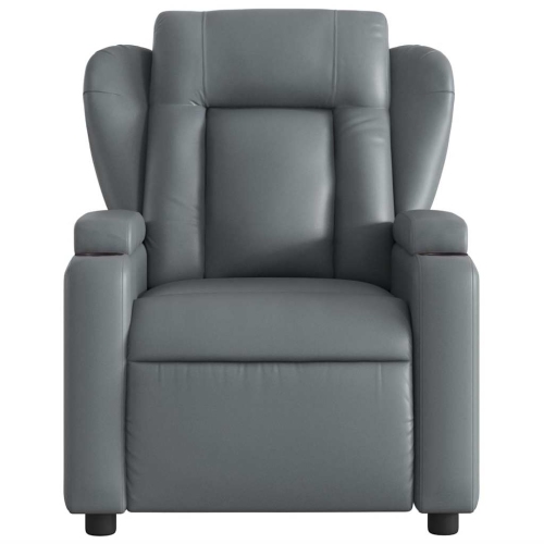 Fauteuil de massage inclinable électrique en similicuir gris vidaXL