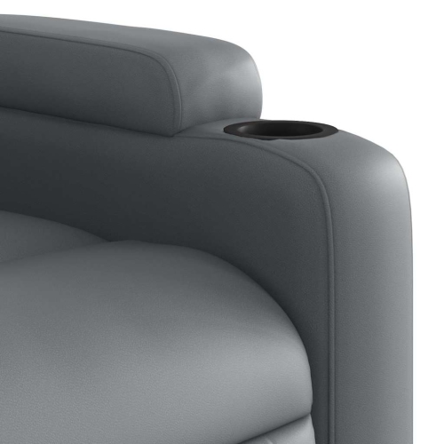 Fauteuil de massage inclinable électrique en similicuir gris vidaXL