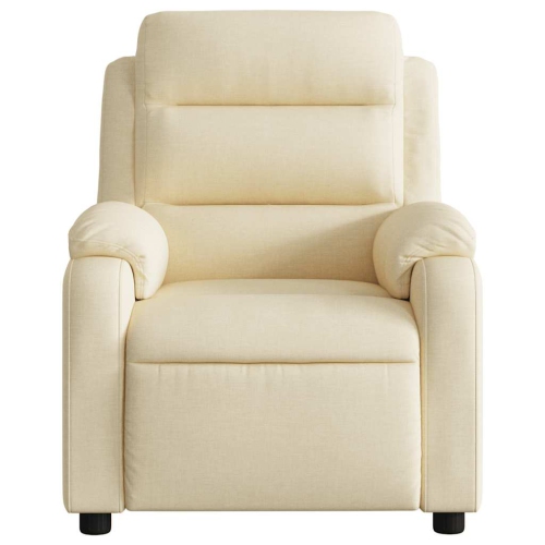 vidaXL Electric Massage Recliner Chair Cream Fabric