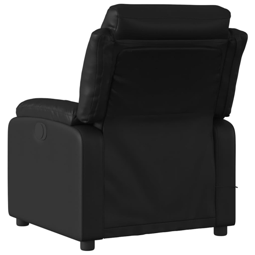 Fauteuil de massage inclinable électrique en similicuir noir vidaXL