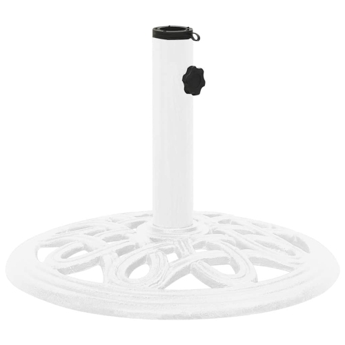 vidaXL 19.4-Pound Round Umbrella Base for 1.4, 1.5, 1.9 Inches Tube, Heavy-Duty Cast Iron White