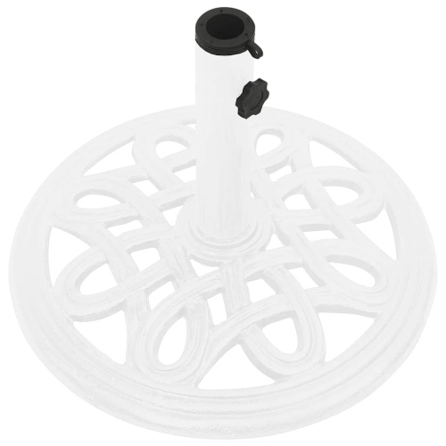 vidaXL 19.4-Pound Round Umbrella Base for 1.4, 1.5, 1.9 Inches Tube, Heavy-Duty Cast Iron White