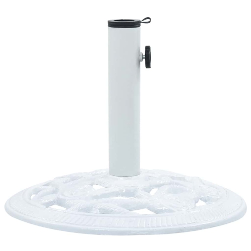 vidaXL 19.8-Pound Round Umbrella Base for 1.4, 1.5, 1.9 Inches Tube, Heavy-Duty Cast Iron White