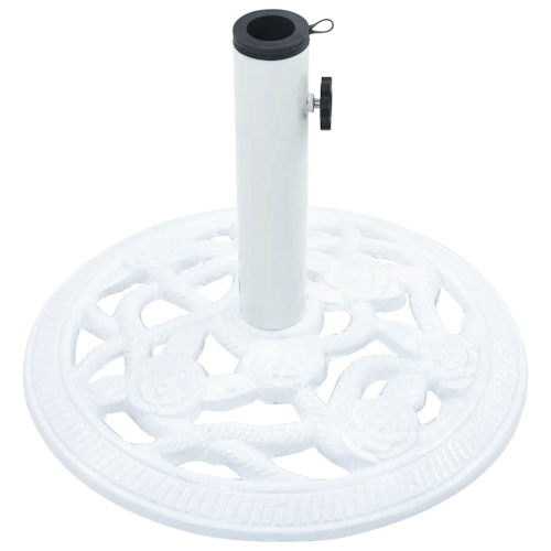 vidaXL 19.8-Pound Round Umbrella Base for 1.4, 1.5, 1.9 Inches Tube, Heavy-Duty Cast Iron White
