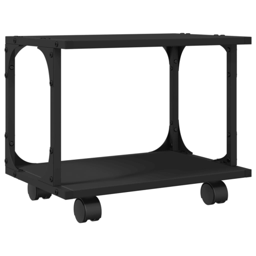 VIDAXL  Printer Stand 2-Tier 41X28X33.5 Cm Engineered Wood In Black