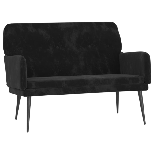 Banc de rangement vidaXL en velours noir 108 x 79x79&nbsp;cm