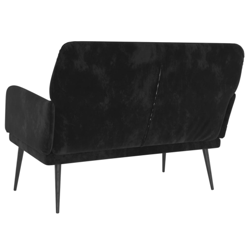 Banc de rangement vidaXL en velours noir 108 x 79x79 cm