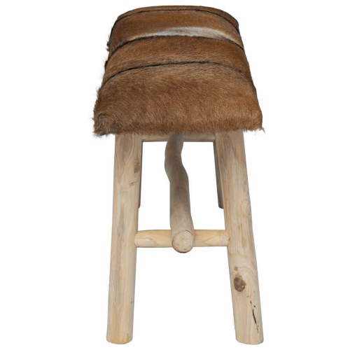 Banc en cuir de chèvre vidaXL