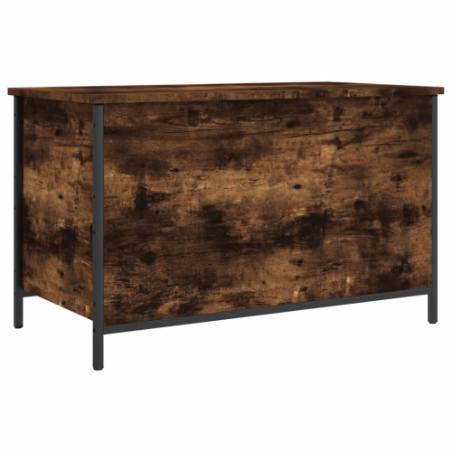 vidaXL Storage Bench Smoked Oak 80x42.5x50 cm Engineered Wood