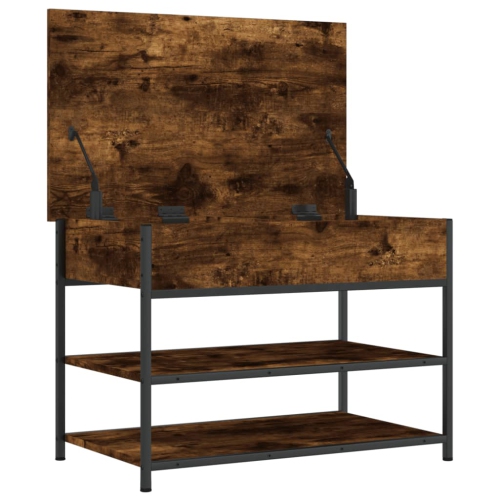 Banc à chaussures en chêne fumé de 70 x 42,5 x 50&nbsp;cm de vidaXL