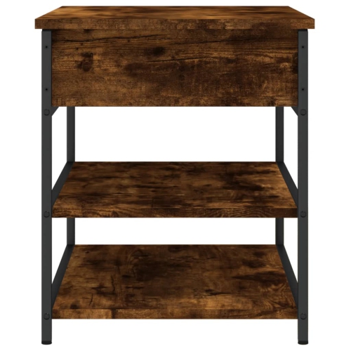 Banc à chaussures en chêne fumé de 70 x 42,5 x 50&nbsp;cm de vidaXL