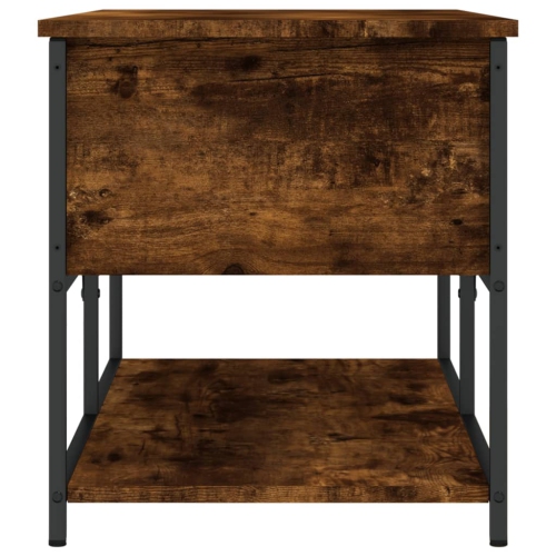 vidaXL Storage Bench Smoked Oak 100x42.5x47 cm Engineered Wood