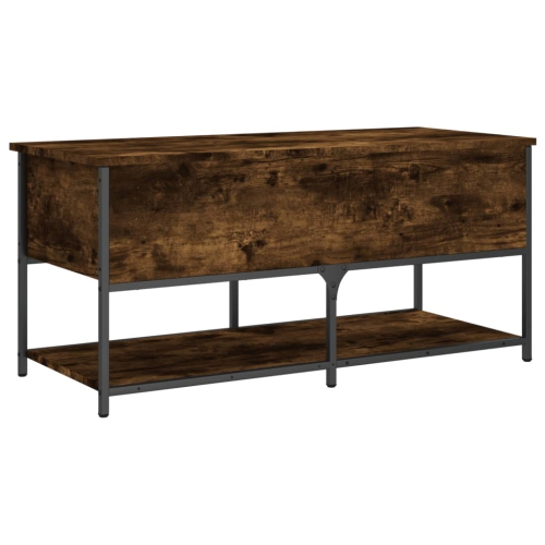 vidaXL Storage Bench Smoked Oak 100x42.5x47 cm Engineered Wood