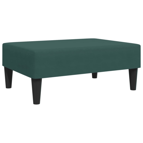 Tabouret pieds vidaXL vert foncé 77 x 55 x 31&nbsp;cm velours