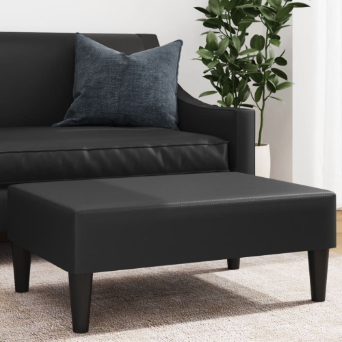 vidaXL Footstool Black 77x55x31 cm Faux Leather